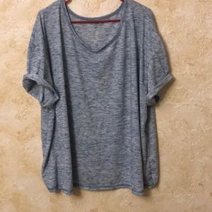 Plus size blue short sleeved tee